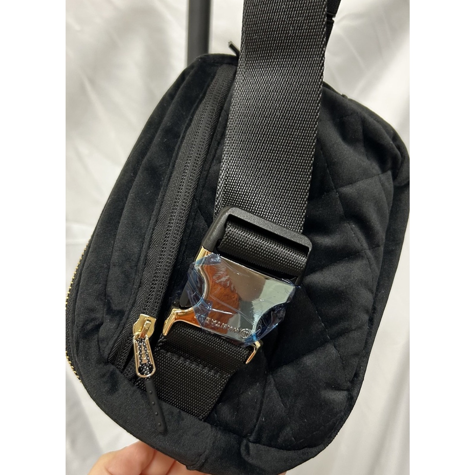 Wantable Velvet Cozytober Belt Bag In Black — image 2 of 3